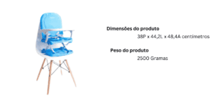 Cosco Kids, Cadeira de Refeição Portátil Pop, Azul